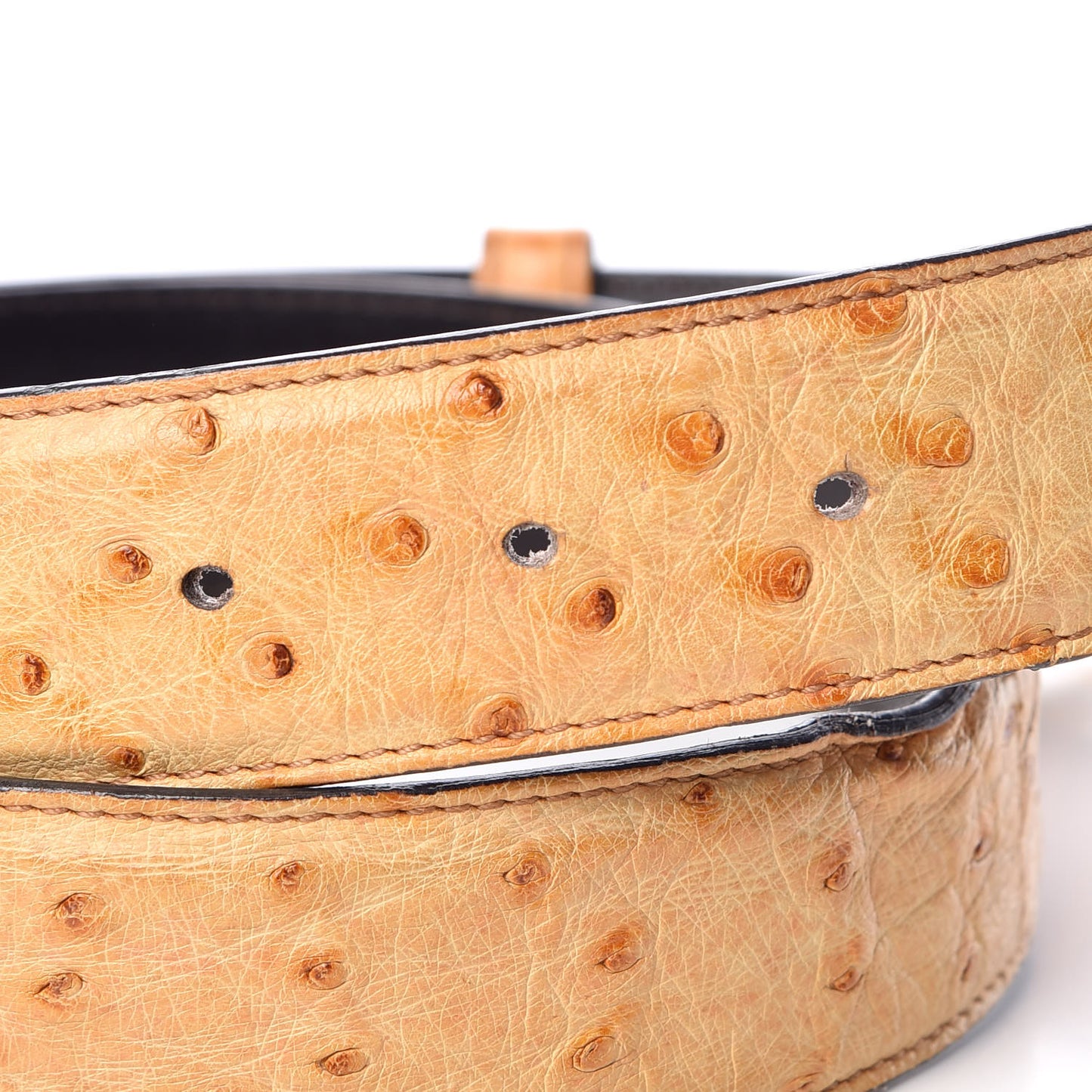 Ostrich G Buckle Belt 85 34 Tan