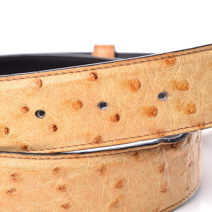 Gucci Ostrich G Buckle Belt 85 34 Tan 5 of 9