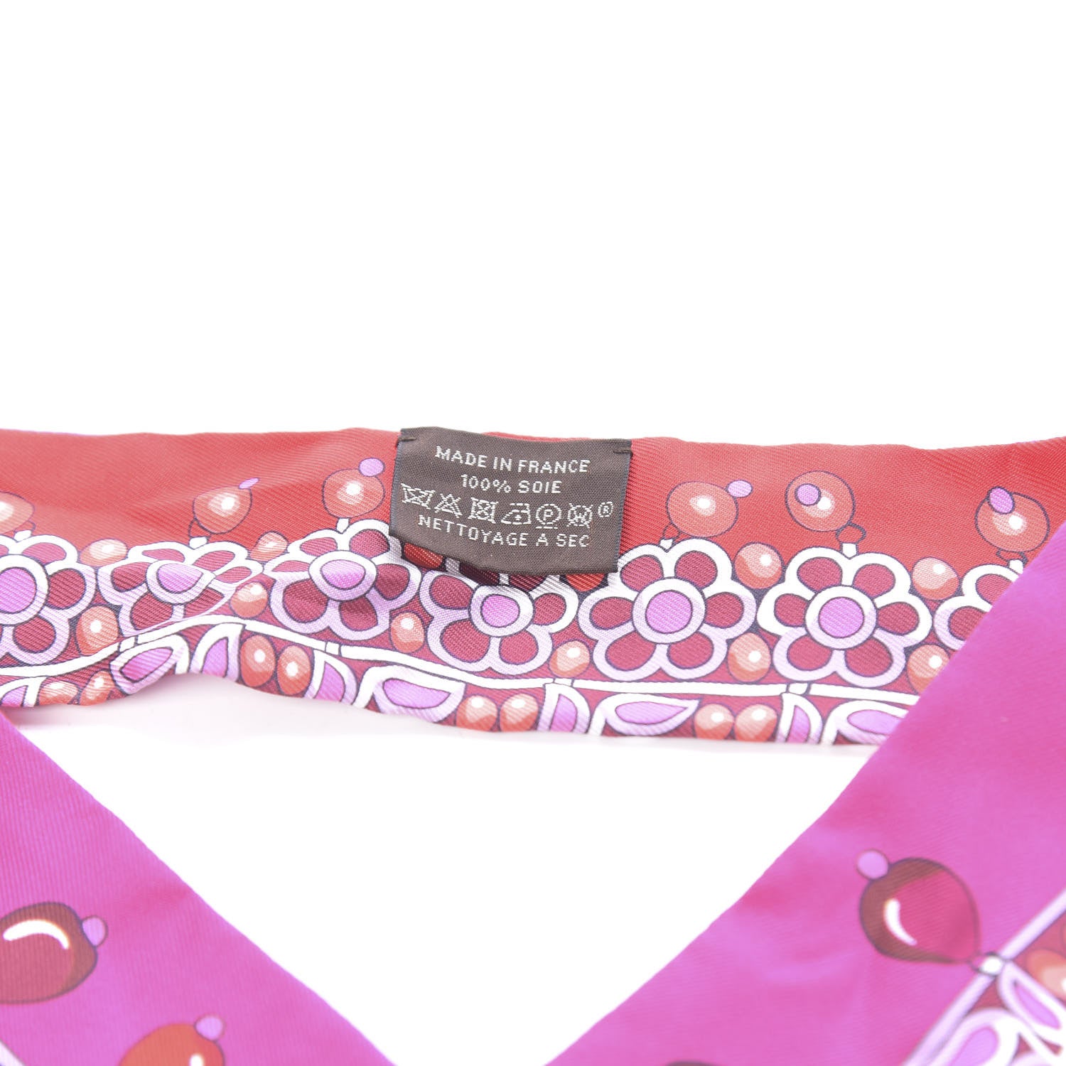 Hermes Silk Parures Des Maharajas Twilly Fuchsia Parme Rouge 2 of 4
