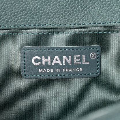 Chanel Caviar Quilted Medium Boy Flap Vert Fonce 6 of 20