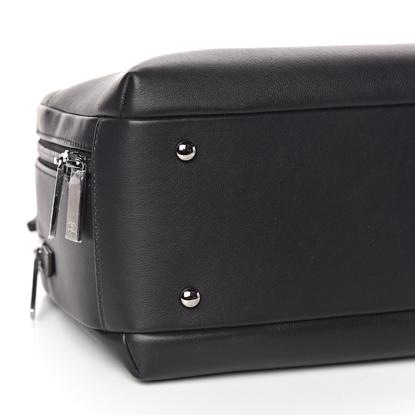 Calfskin Small Trendy CC Bowling Bag Black