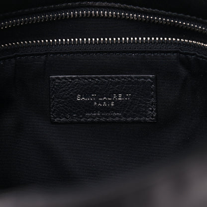 Saint Laurent Lambskin Quilted Medium Loulou Puffer Monogram Chain Satchel Black 6 of 9
