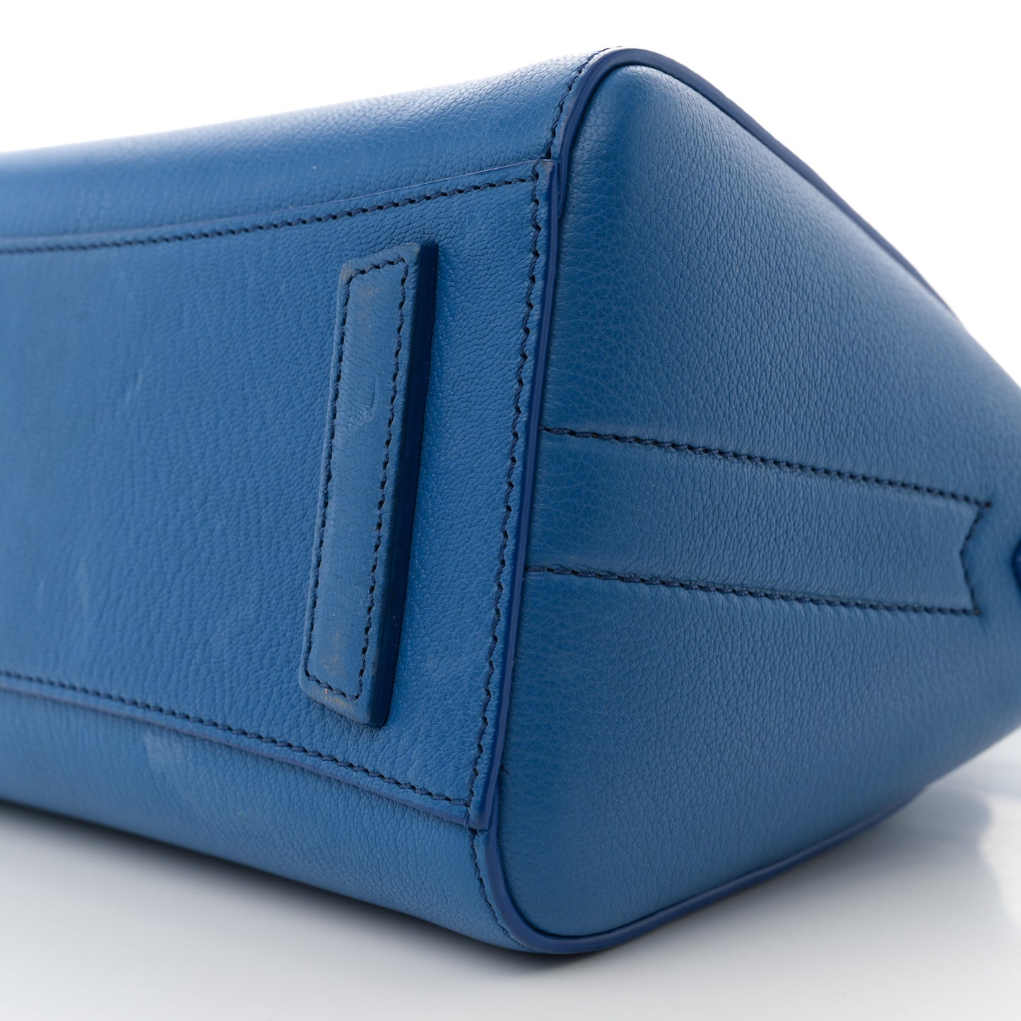 Sugar Goatskin Mini Antigona Indigo Blue