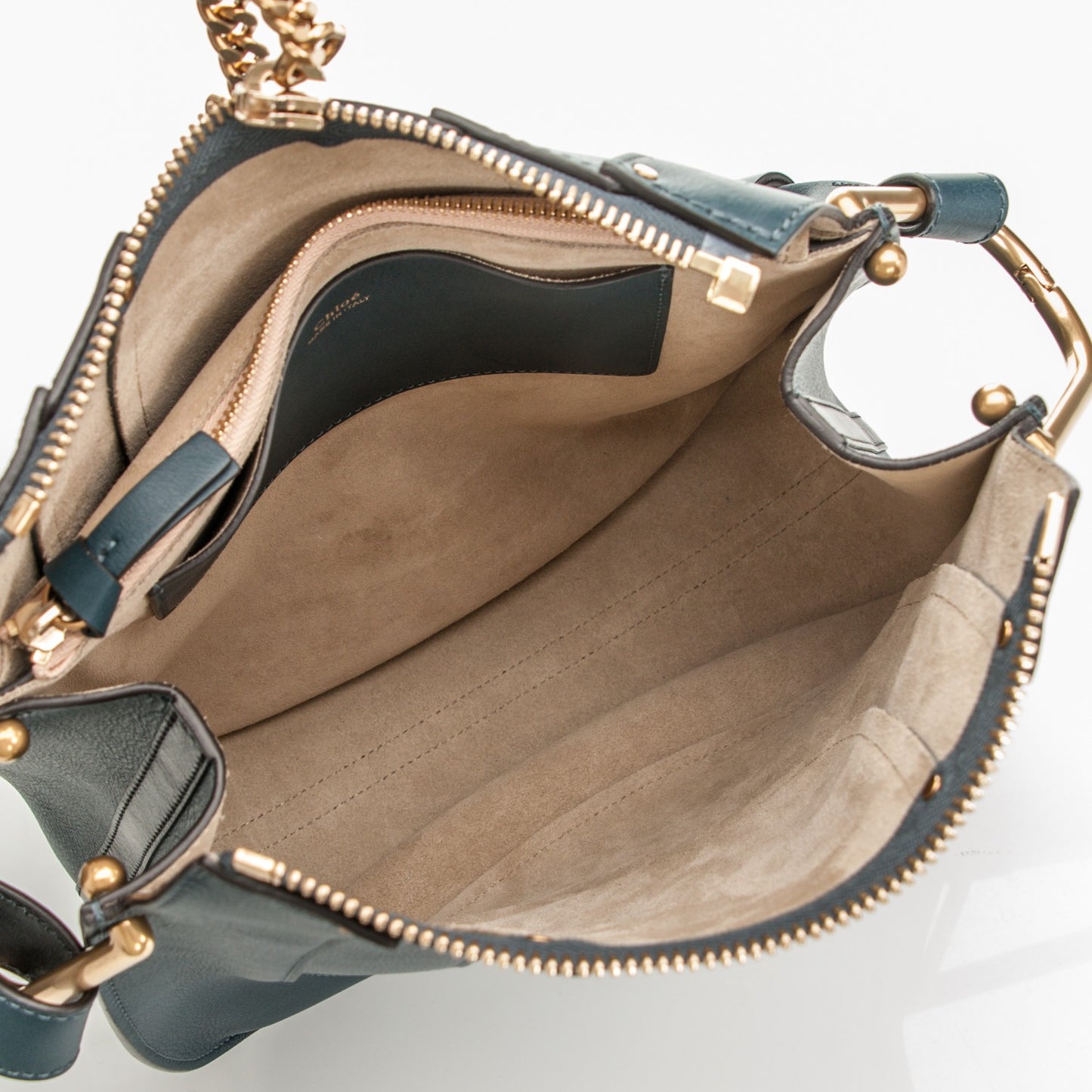 Calfskin Small Hayley Hobo Blue