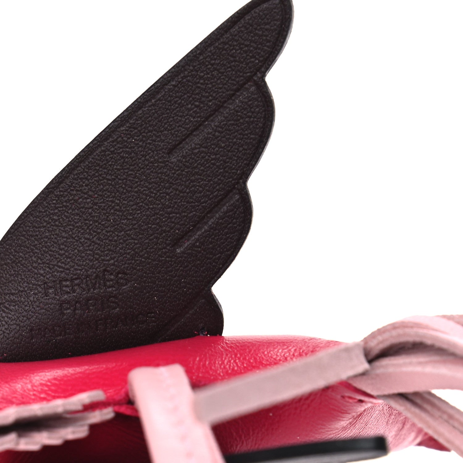 Hermes Milo Lambskin Grigri Rodeo Pegase Horse Bag Charm PM Framboise Rose Sakura Rouge Sellier 3 of 4