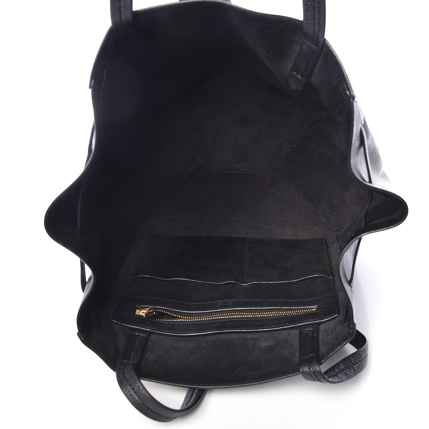 Celine Soft Grained Calfskin Small Belt Cabas Phantom Black 5 of 9