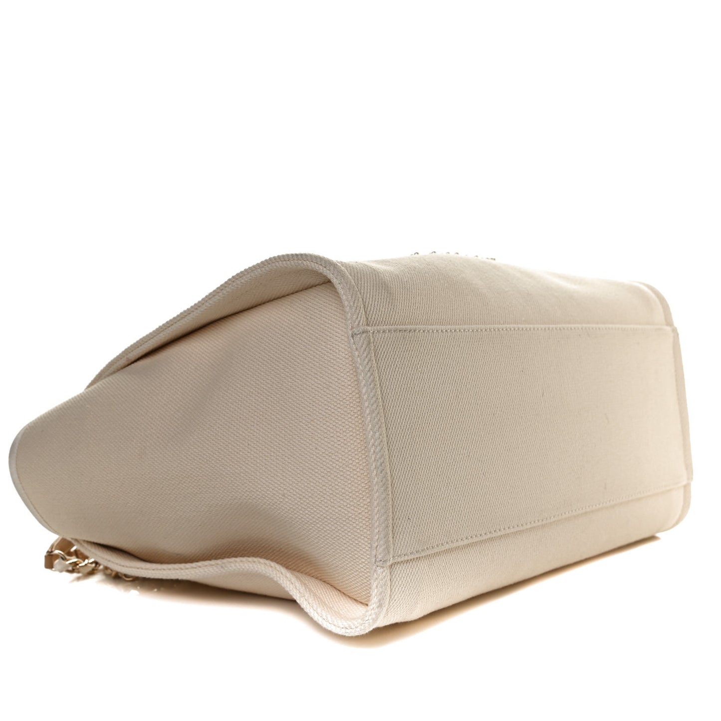 Canvas Pearl Medium Deauville Tote Ecru Beige