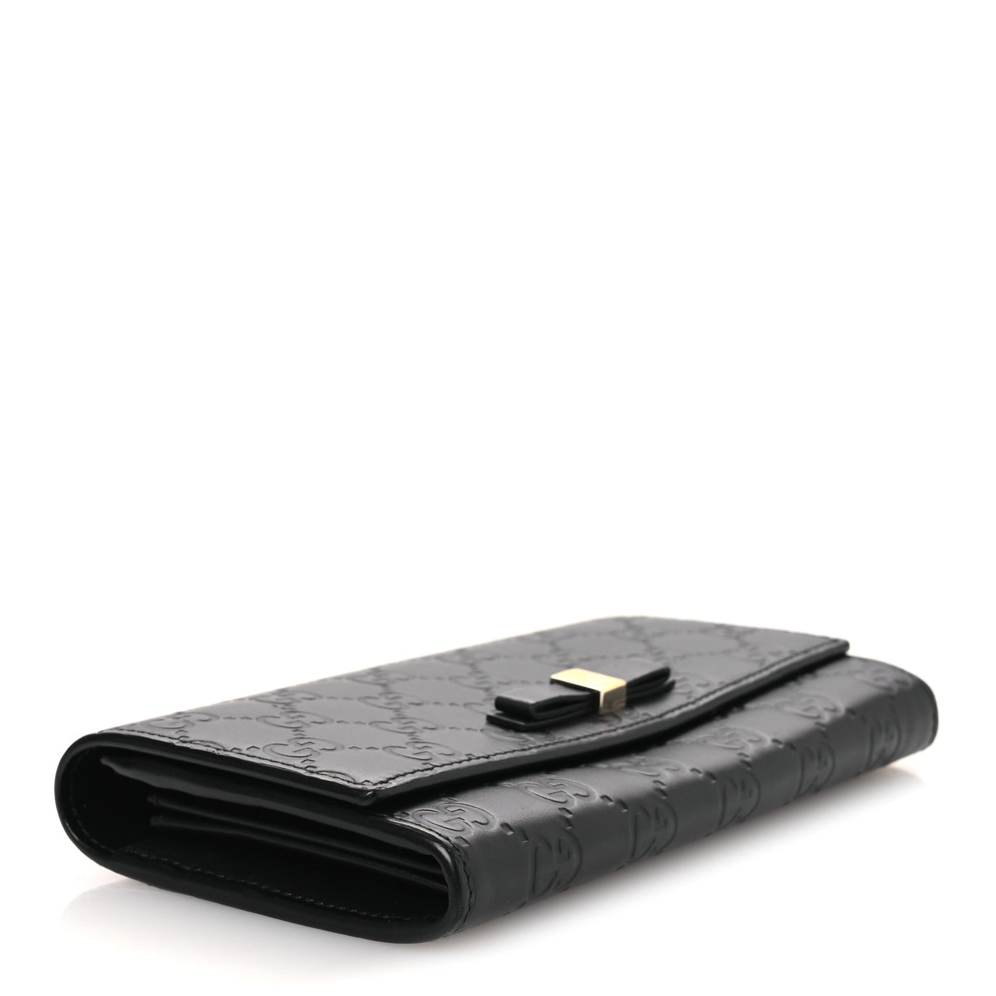 Microguccissima Bow Continental Wallet Silver