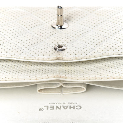 Chanel Lambskin Perforated Medium Double Flap White 23 of 26