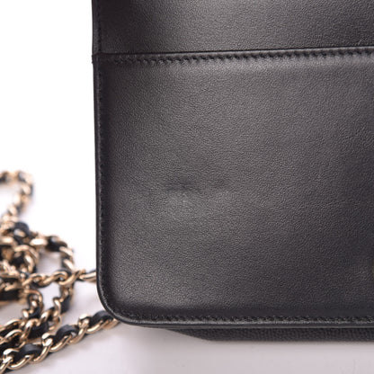 Chanel Caviar Quilted Vintage Mademoiselle Wallet On Chain WOC Black 14 of 20