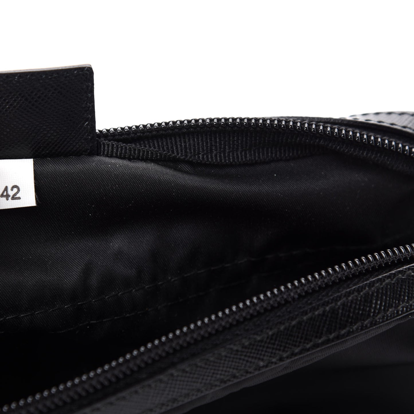 Tessuto Nylon Saffiano Pouch Black