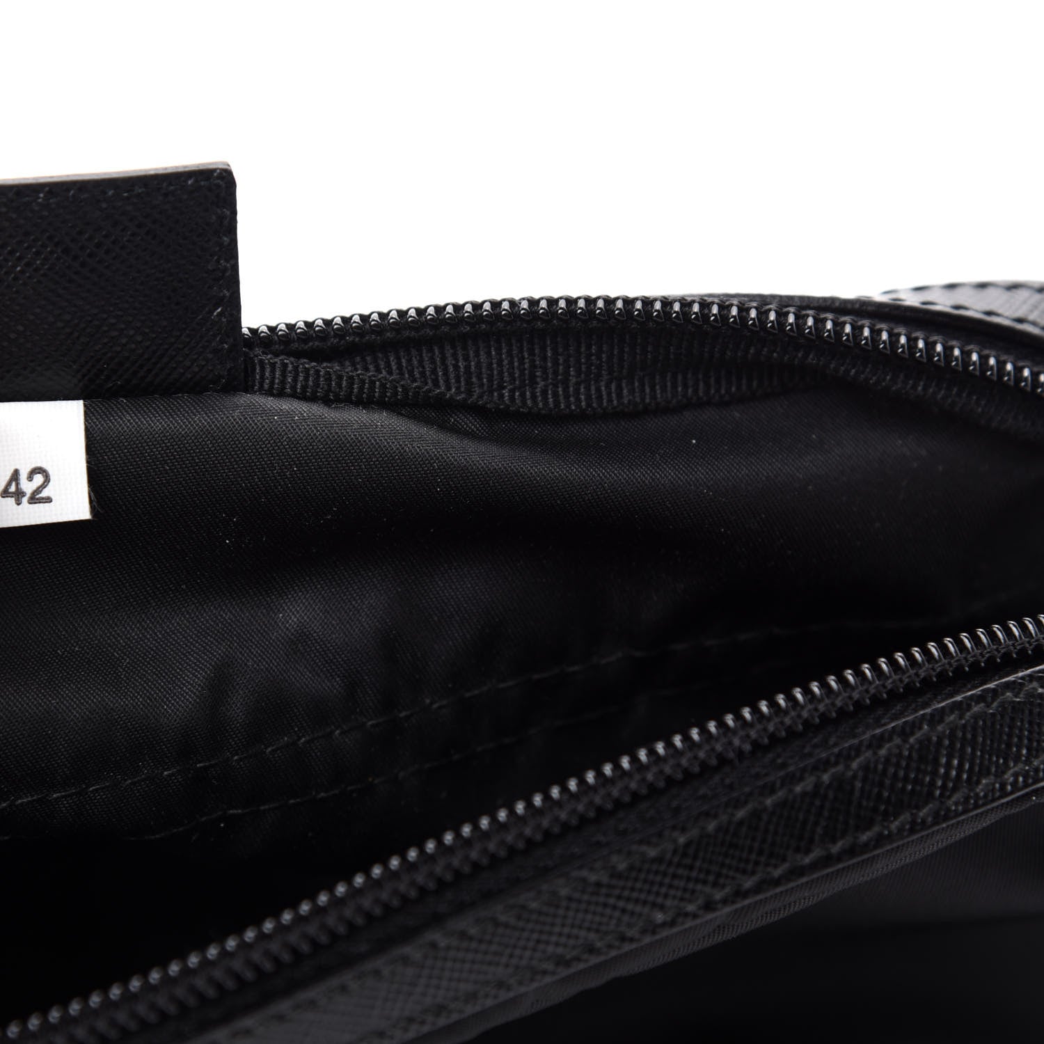 Prada Tessuto Nylon Saffiano Pouch Black 7 of 7