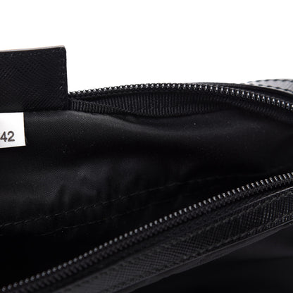 Prada Tessuto Nylon Saffiano Pouch Black 7 of 7