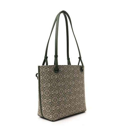 Loewe Jacquard Anagram Calfskin Small Square Tote Avocado Green 2 of 6