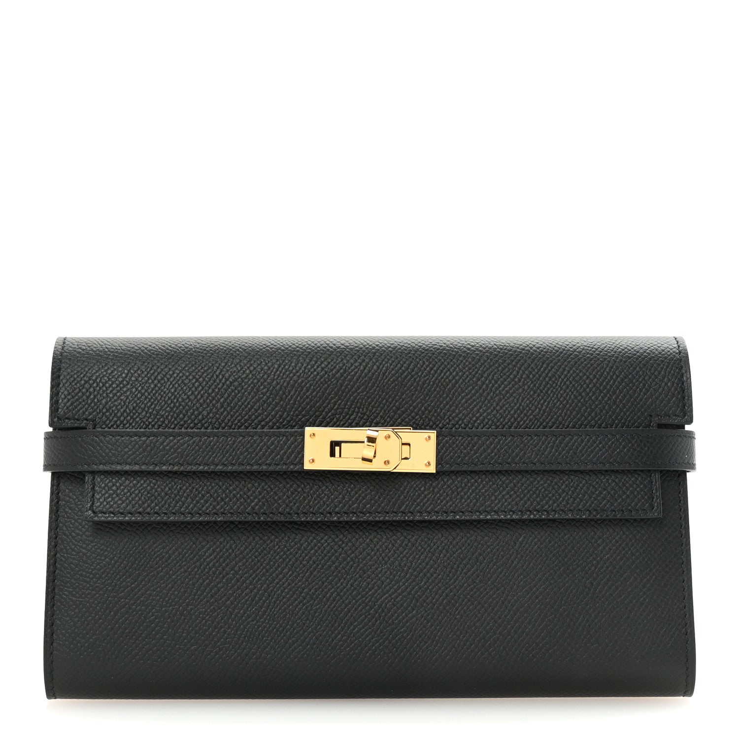 Hermes Epsom Kelly Longue Wallet Black 1 of 8