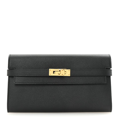 Hermes Epsom Kelly Longue Wallet Black 1 of 8