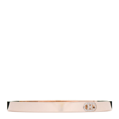 Hermes 18K Rose Gold Diamond PM H D'Ancre Bracelet SH 1 of 3