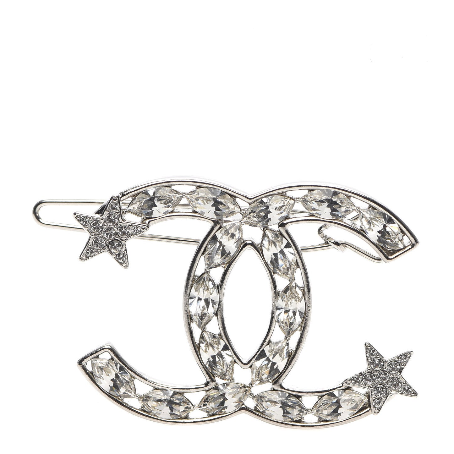 Crystal Starfall CC Hair Clip Silver
