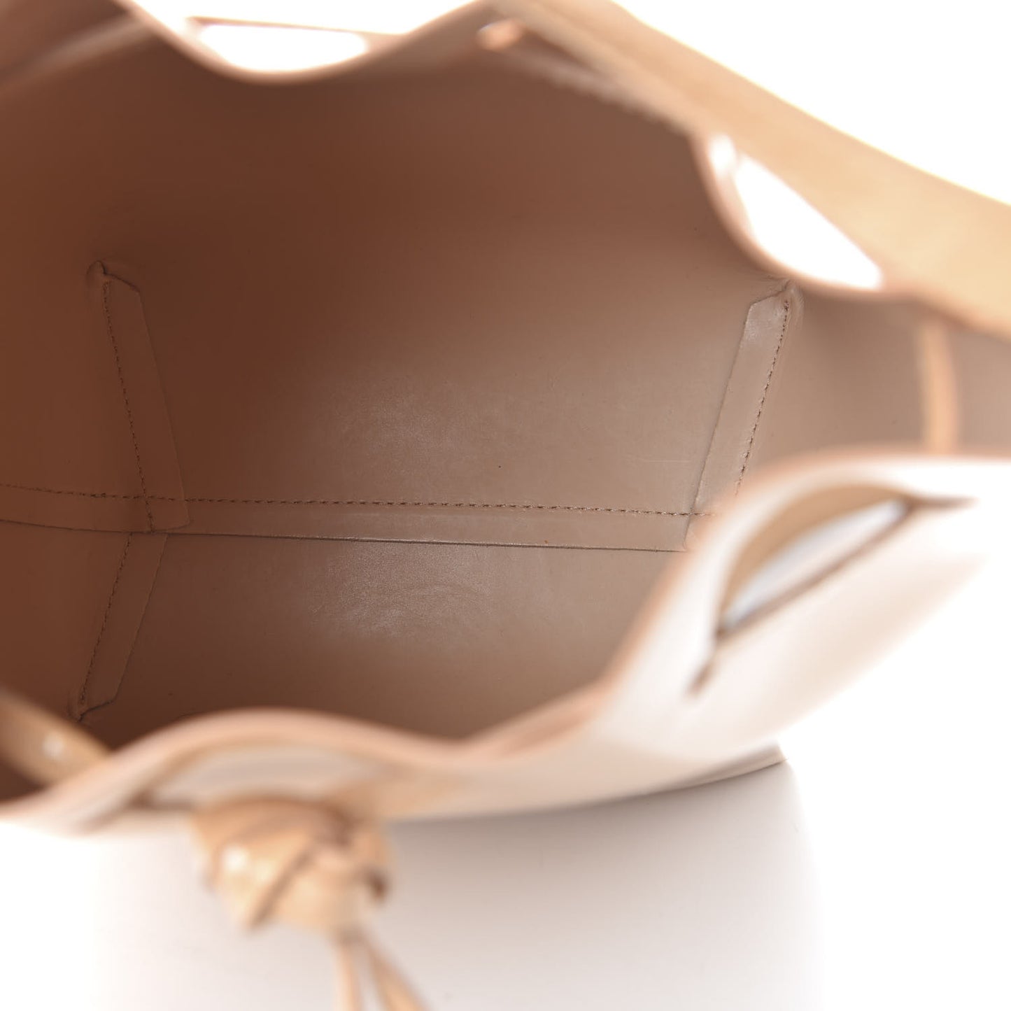 Patent Calfskin Bucket Bag Rosa