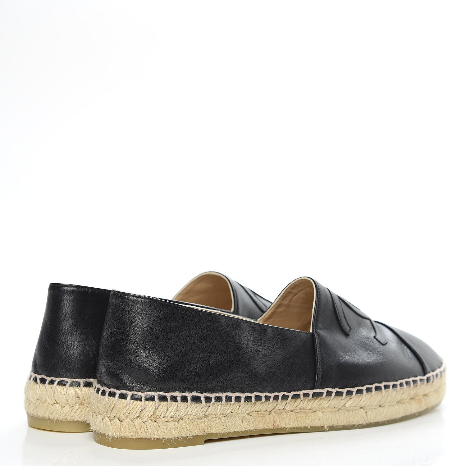Chanel Lambskin CC Espadrilles 41 Black 4 of 10