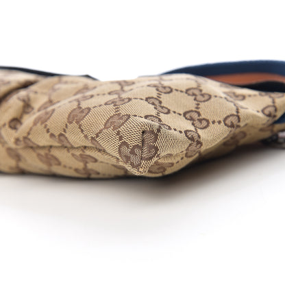 Gucci GG Monogram Web Double Pocket Belt Bag Blue 9 of 9