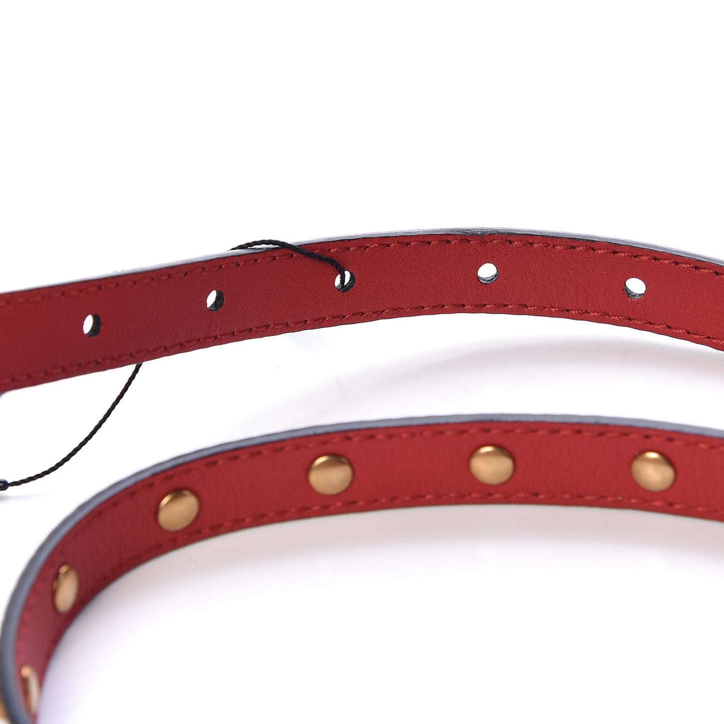 Calfskin Skinny Studded Feline Belt 85 34 Black