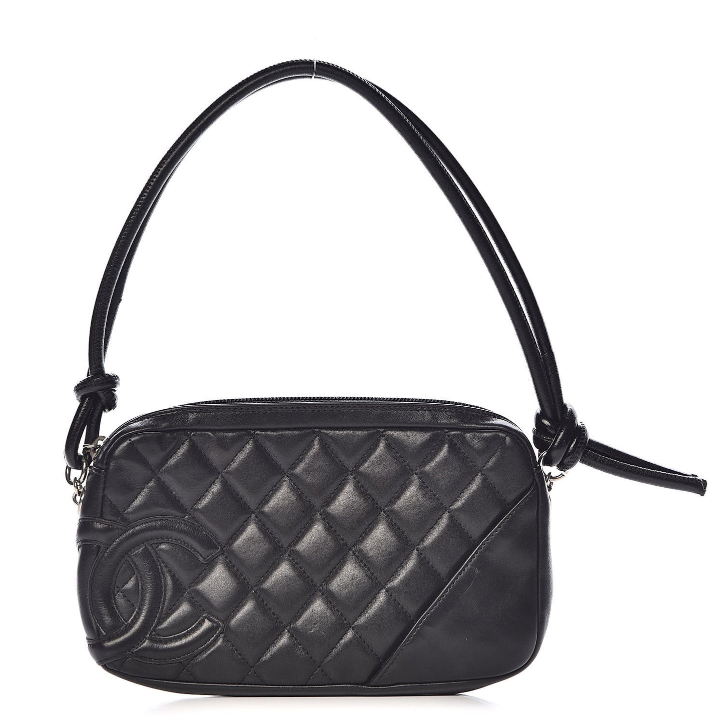 Calfskin Quilted Cambon Pochette Black