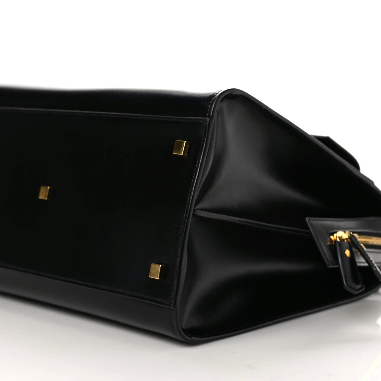 Saint Laurent Shiny Calfskin Large Uptown Tote Black 6 of 8