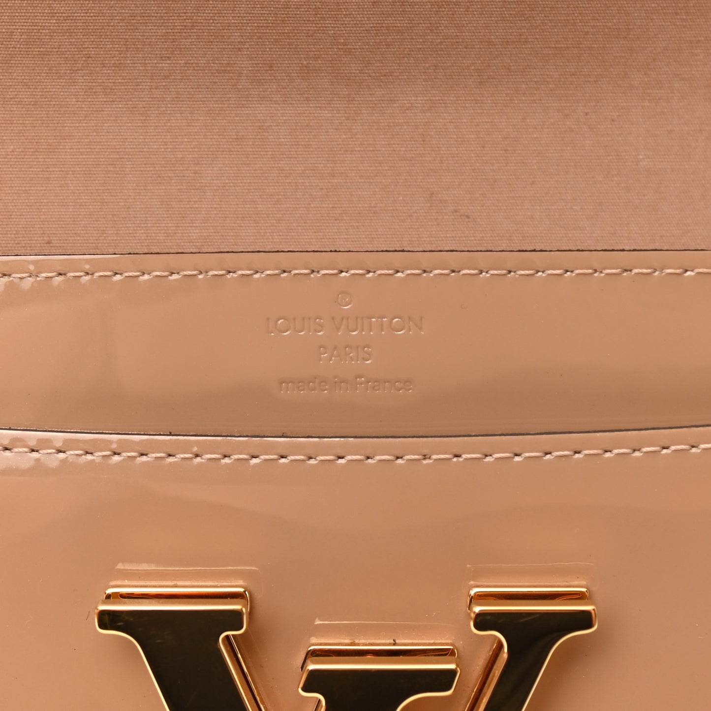 Patent Neo Sobe Louise Clutch Nude