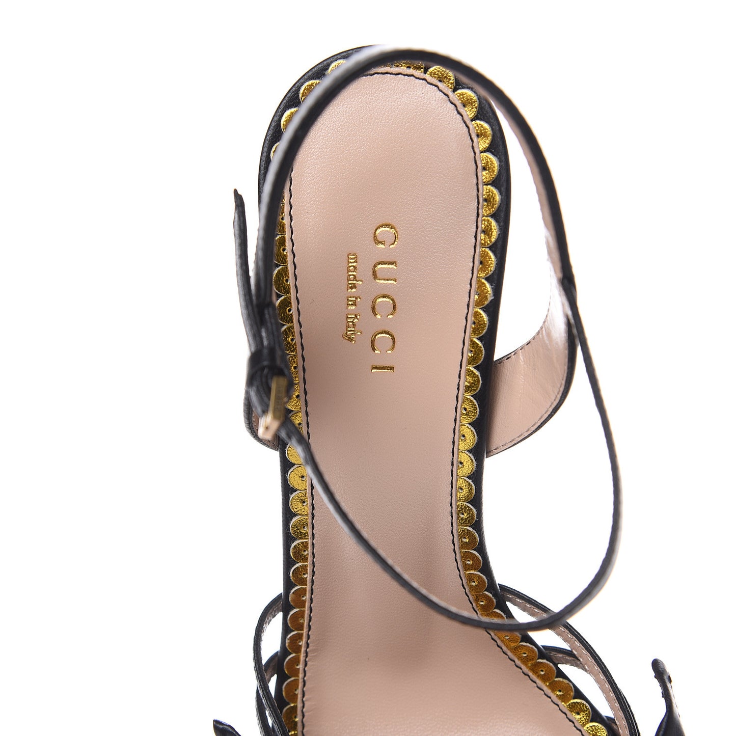 Nappa Queen Margaret Mid Heel Sandals 37 Black