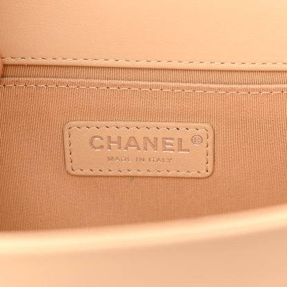 Chanel Calfskin Quilted Medium Boy Flap Beige 6 of 11