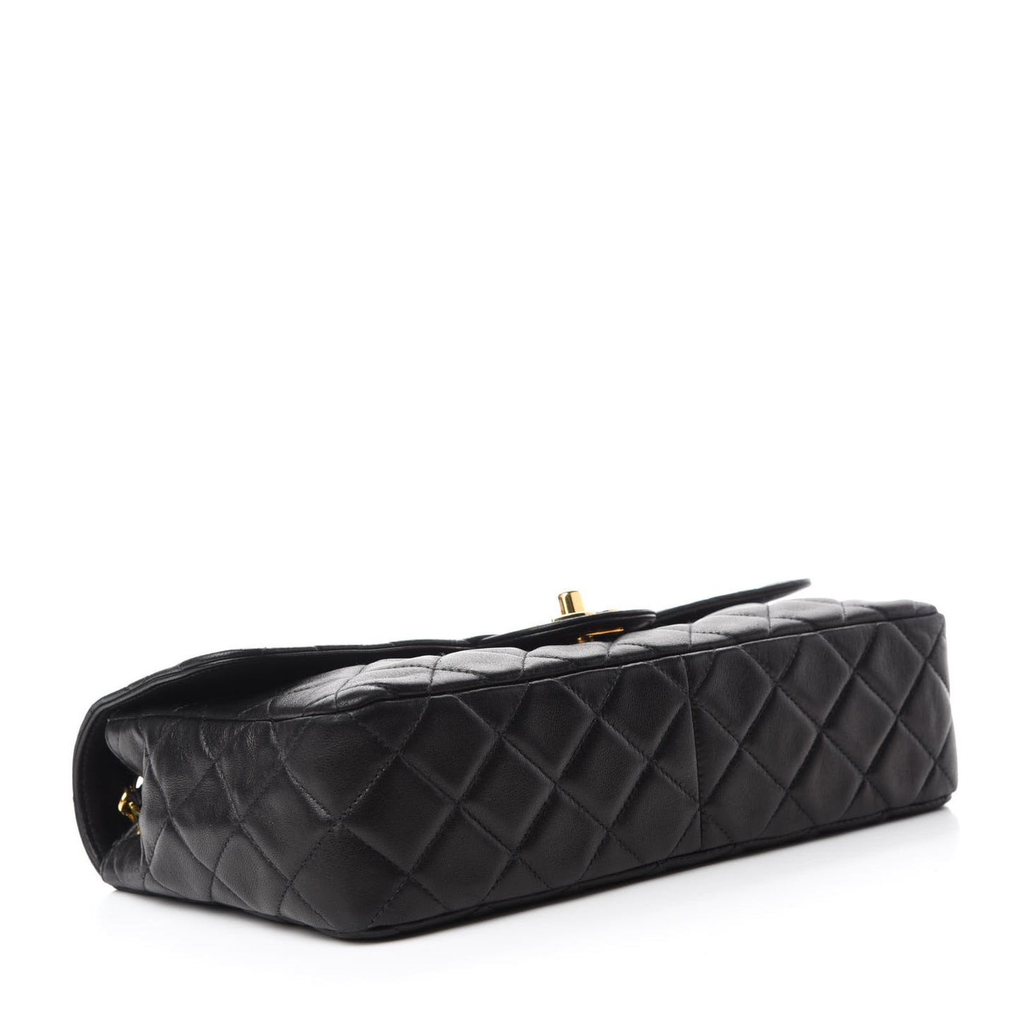 Lambskin Quilted Medium Single Flap Black