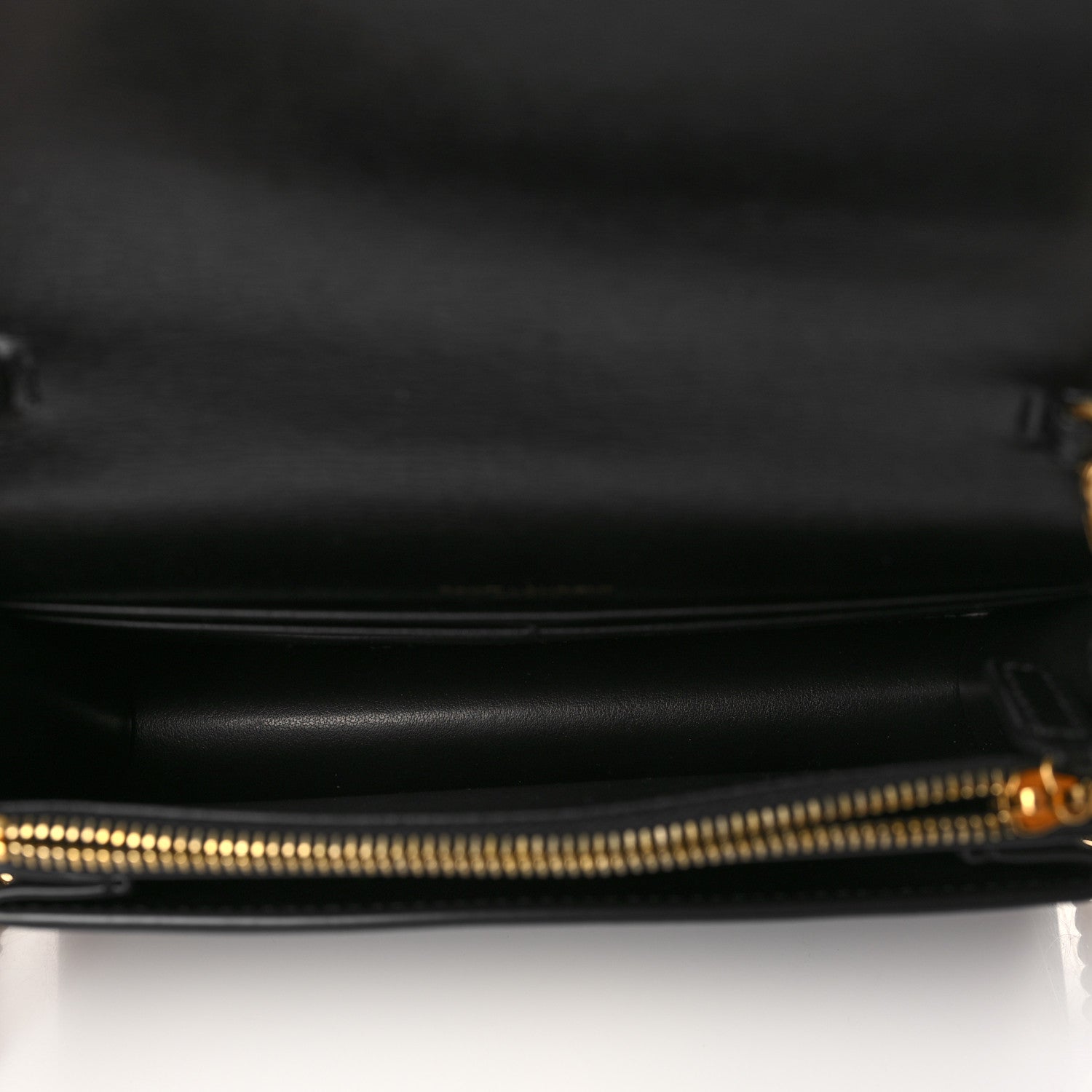 Saint Laurent Calfskin Monogram Sunset Chain Wallet Black 4 of 7