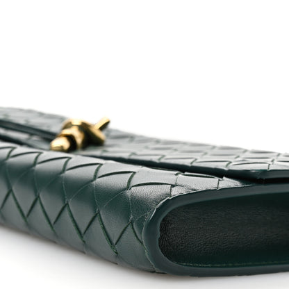 Bottega Veneta Nappa Intrecciato Long Andiamo Top Handle Clutch Emerald Green 10 of 10