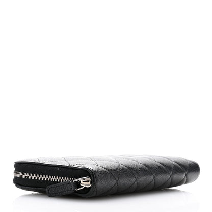Chanel Caviar Quilted Large Gusset Zip Around Wallet Black 4 of 9