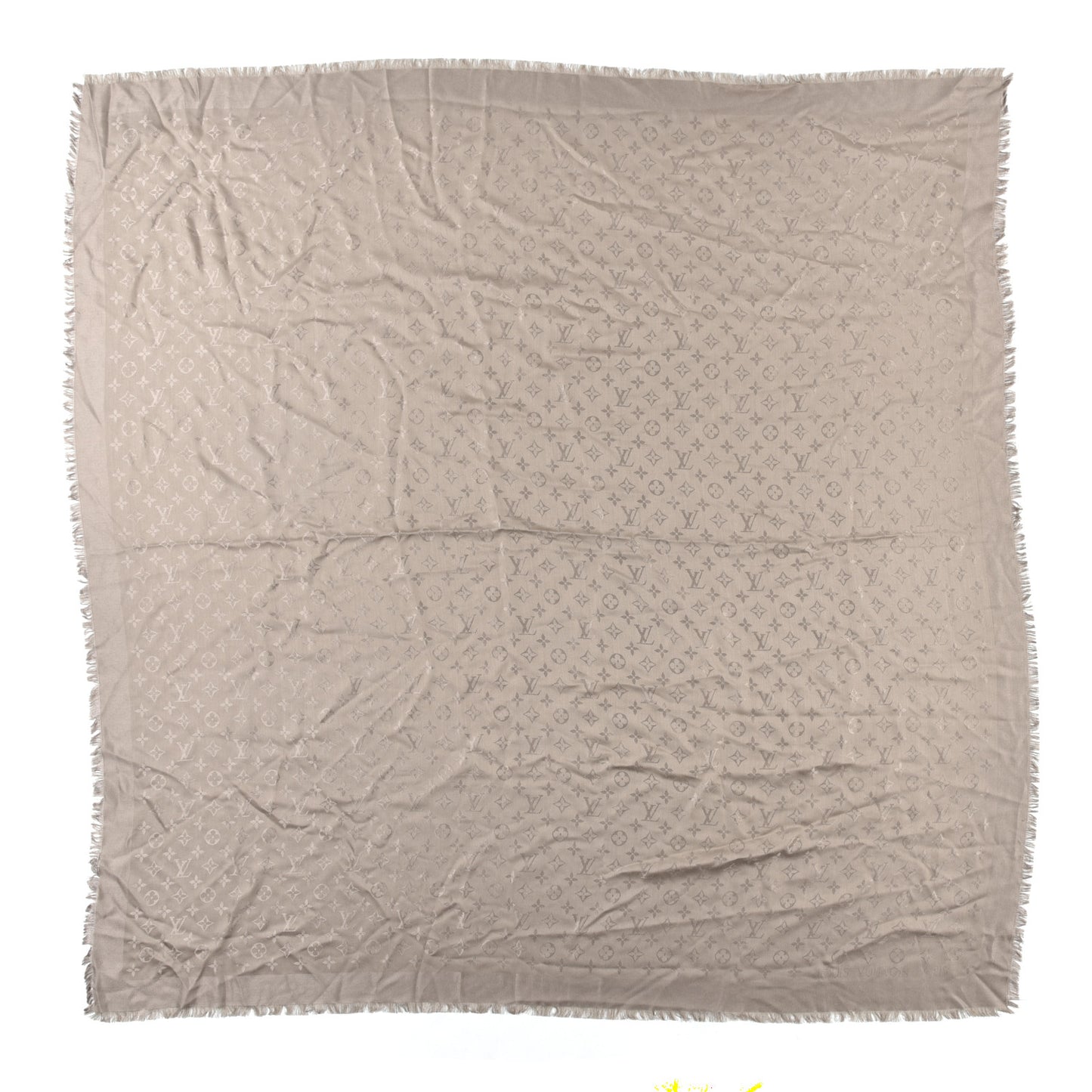 Silk Wool Monogram Shawl Verone