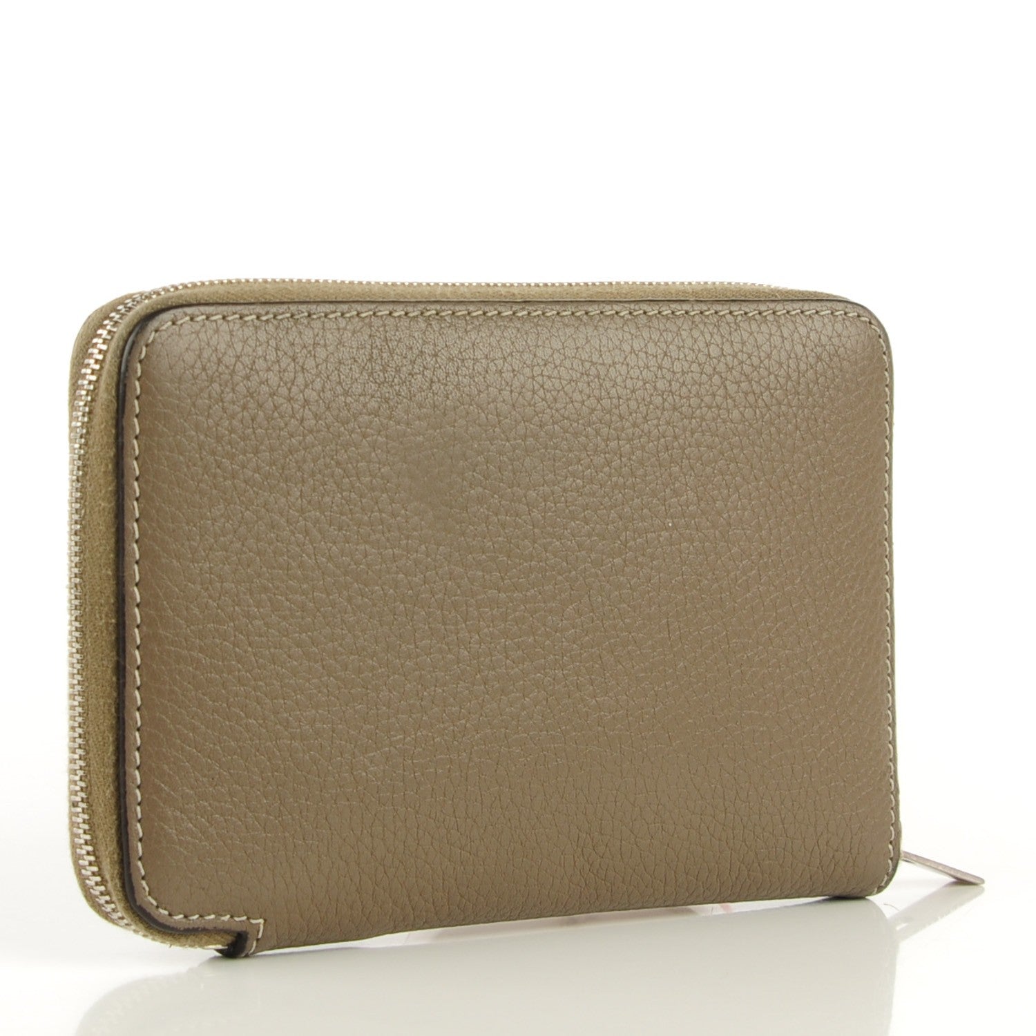 Celine Drummed Calfskin Zip Around Wallet Souris 3 of 9
