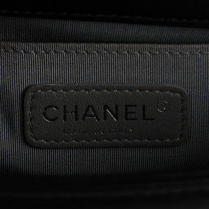 Chanel Velvet Quilted Small Boy Flap Black 6 of 8
