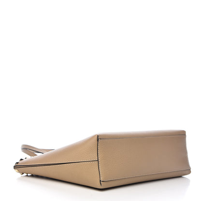 Valentino Garavani Grained Calfskin Small Rockstud Shoulder Tote Beige 4 of 9