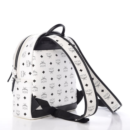 MCM Visetos Studded Small Stark M Backpack White 3 of 7