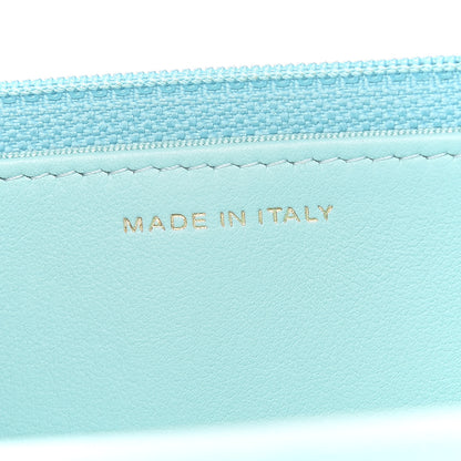 Chanel Caviar Quilted Wallet On Chain WOC Light Blue 6 of 9