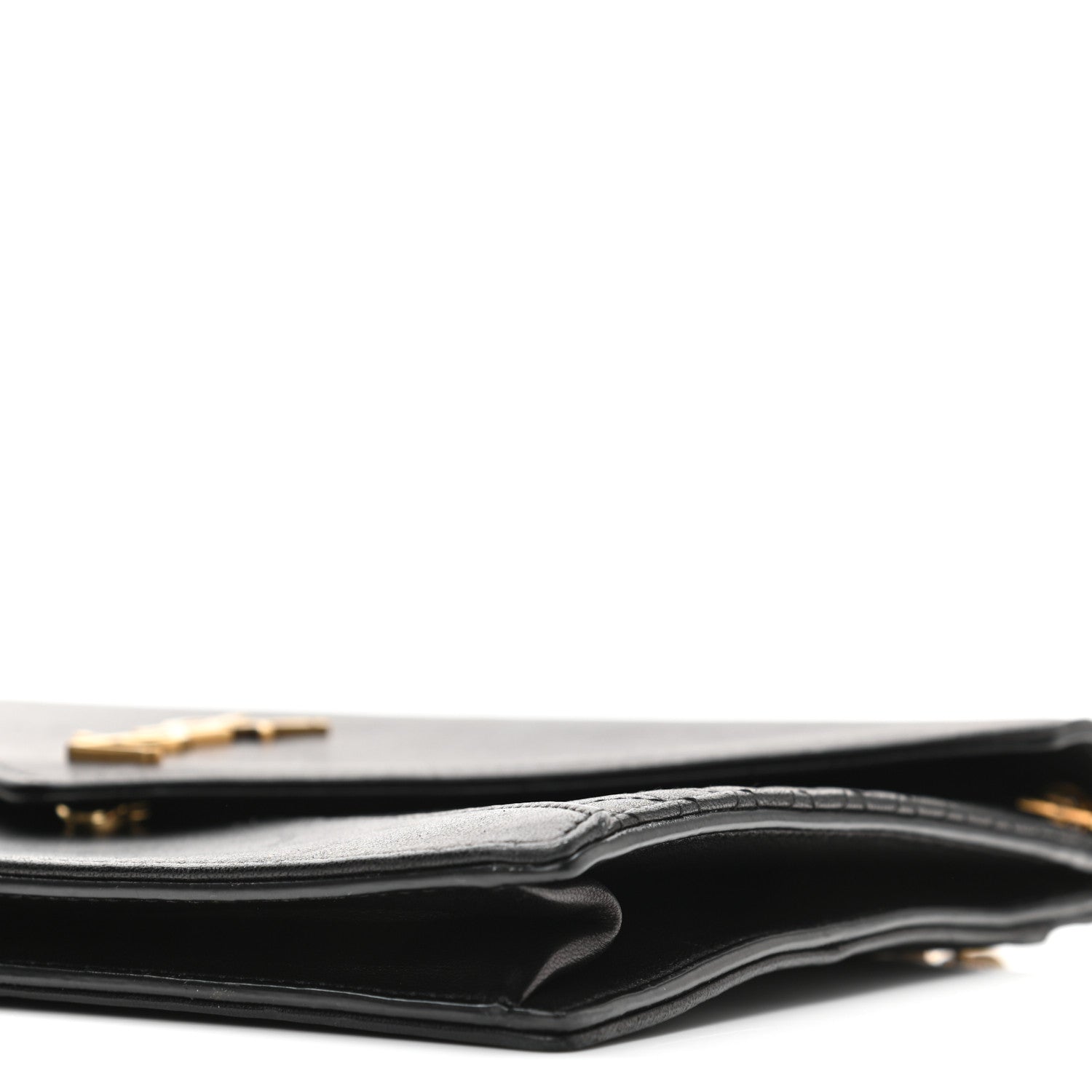 Saint Laurent Lambskin Quilted Monogram Gaby Chain Bag Black 9 of 9