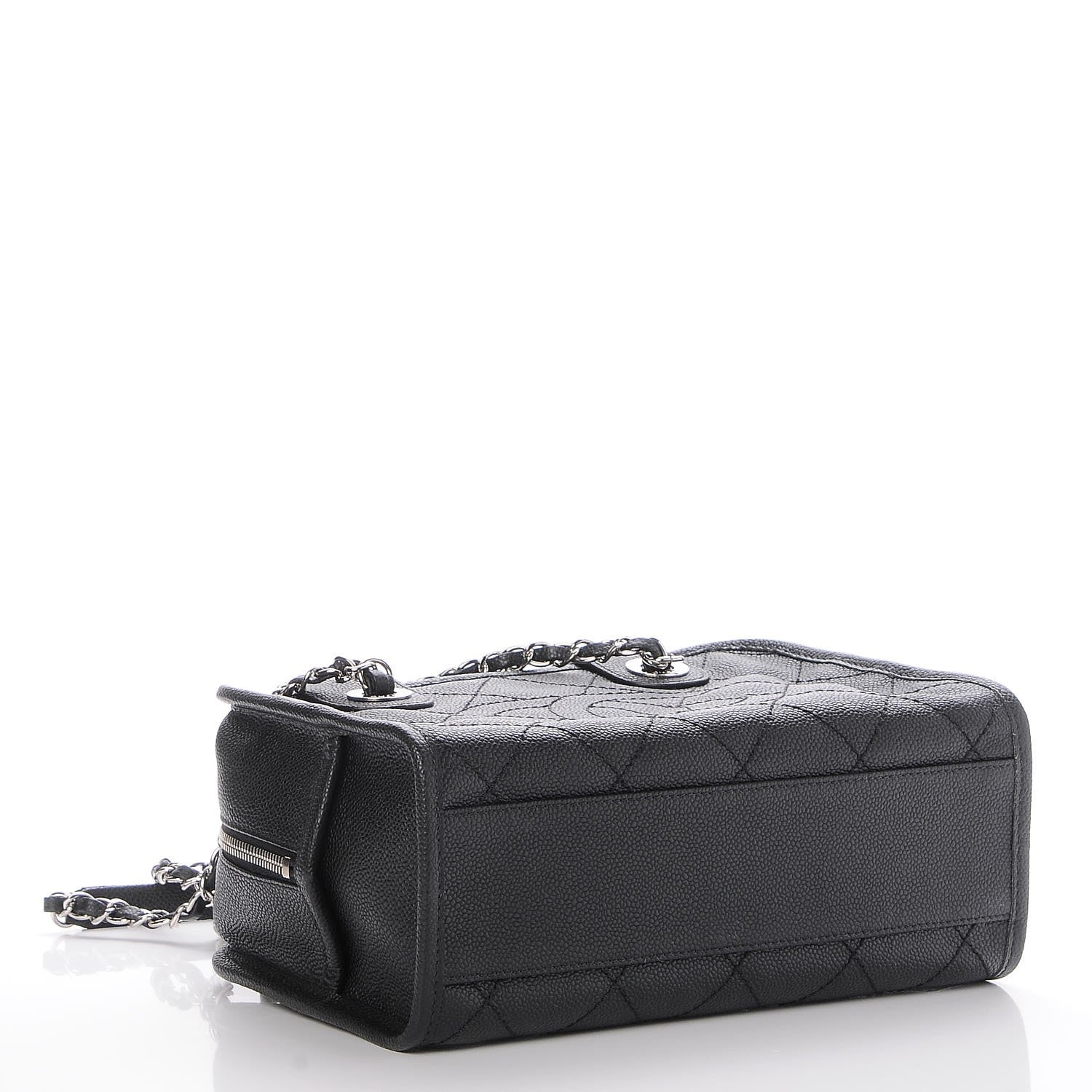Chanel Caviar Quilted Small Deauville Bowling Bag Black 5 of 9