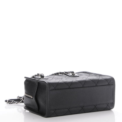 Chanel Caviar Quilted Small Deauville Bowling Bag Black 5 of 9