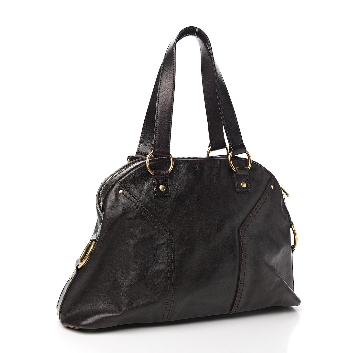 Calfskin Large Muse Dark Brown