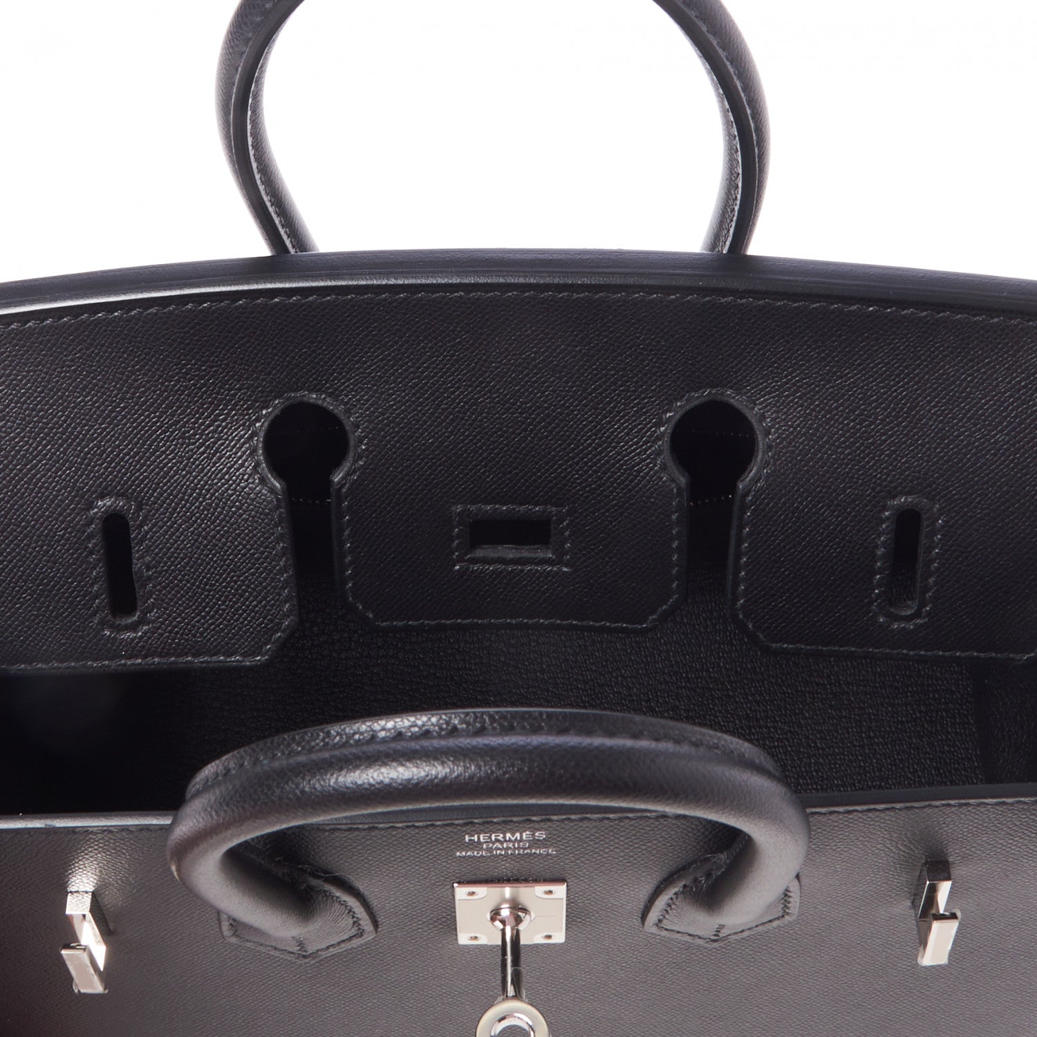 Hermes Madame Calfskin Birkin Sellier 25 Black 13 of 29