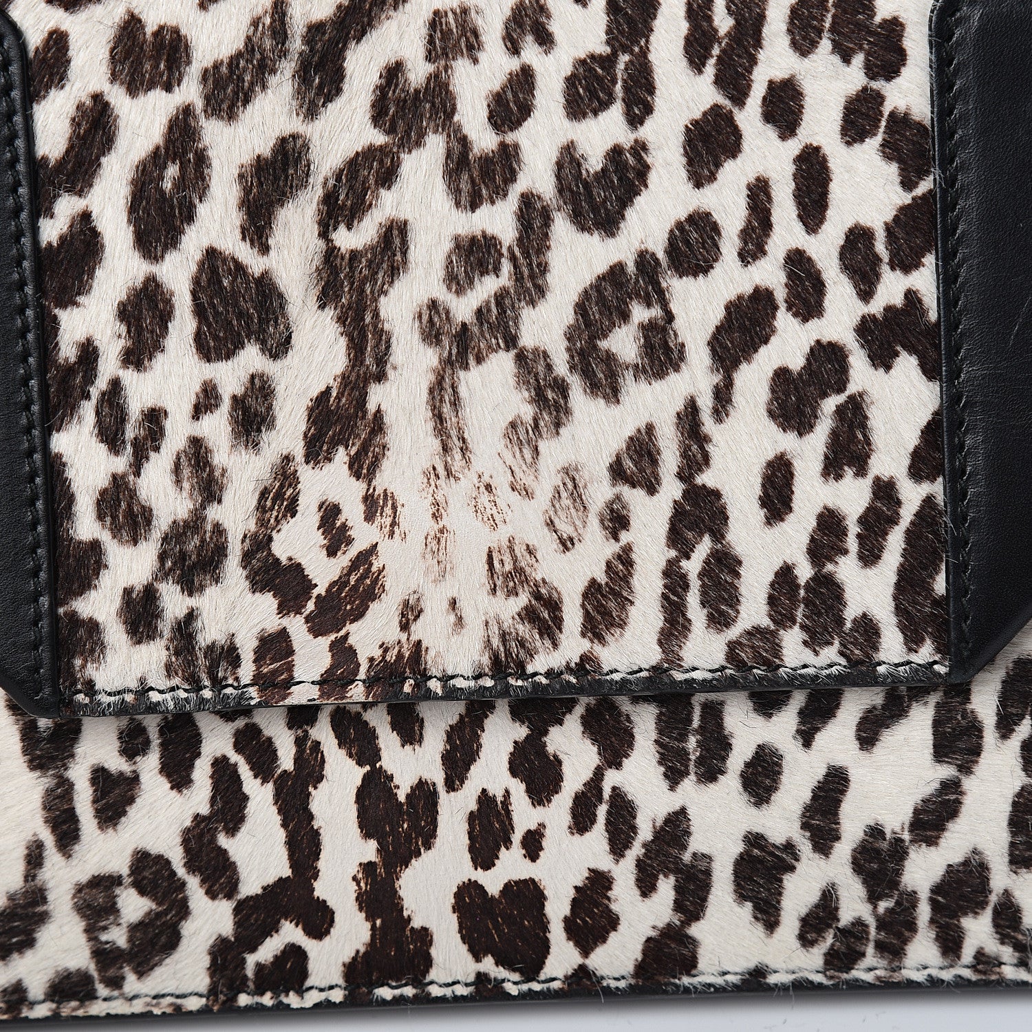 Saint Laurent Calf Hair Calfskin Snow Leopard Medium Betty White Black 8 of 15