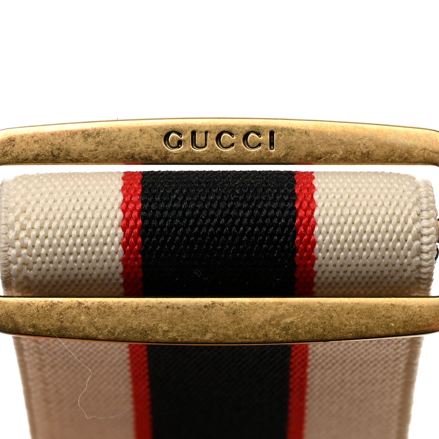 Gucci Jacquard Crystal Stripe Double G Belt 70 28 White 4 of 5