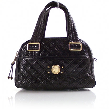Marc Jacobs Patent Quilted URSULA Bowler Black 1 of 11