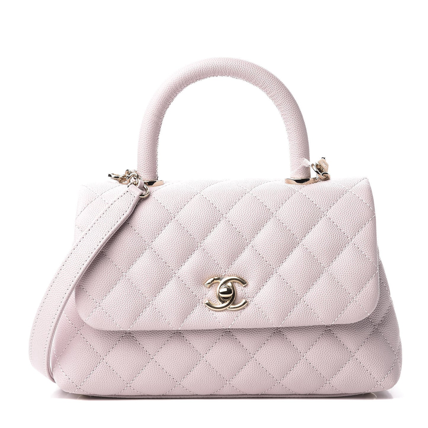 Caviar Quilted Mini Coco Handle Flap Lilas Lilac